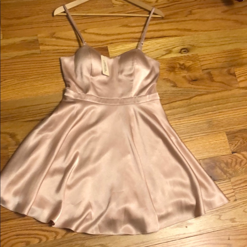 Empire waist, Sheer detail, side zip up.